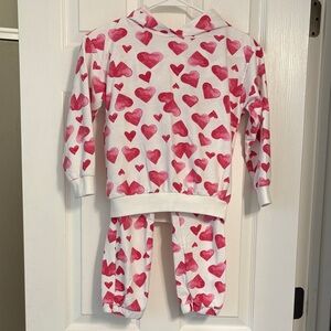 Heart Print Kids Jumpsuit